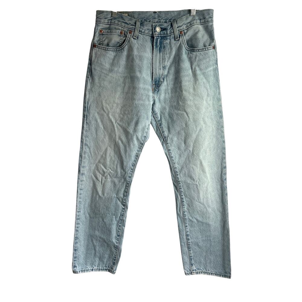 Levis Premium Big E Red Tag 551 Z Mens Light Wash Denim Jeans Straight Leg 30X30